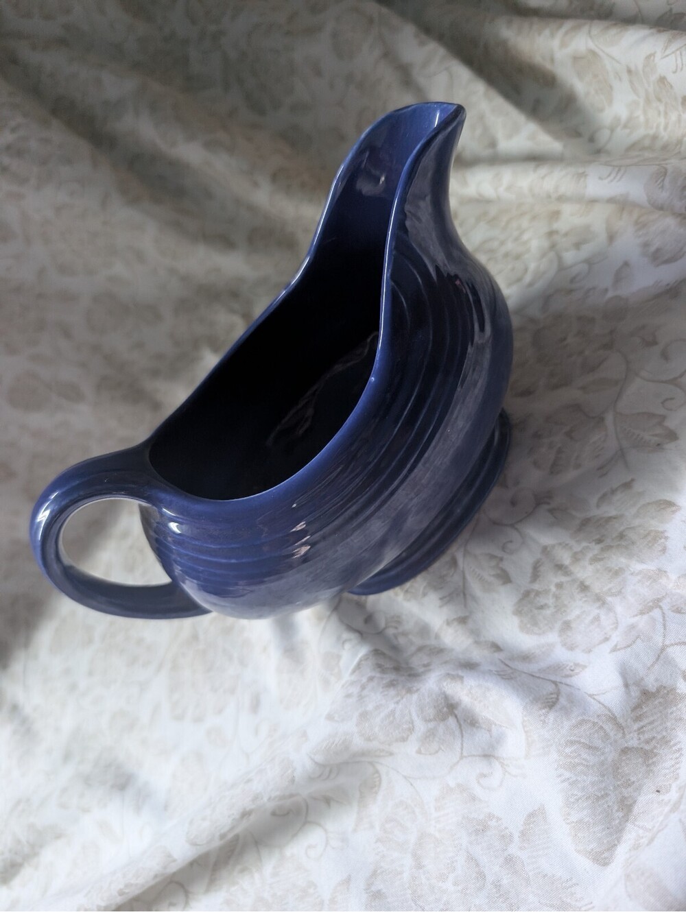Fiesta Blue Ceramic Gravy Boat Made in USA
